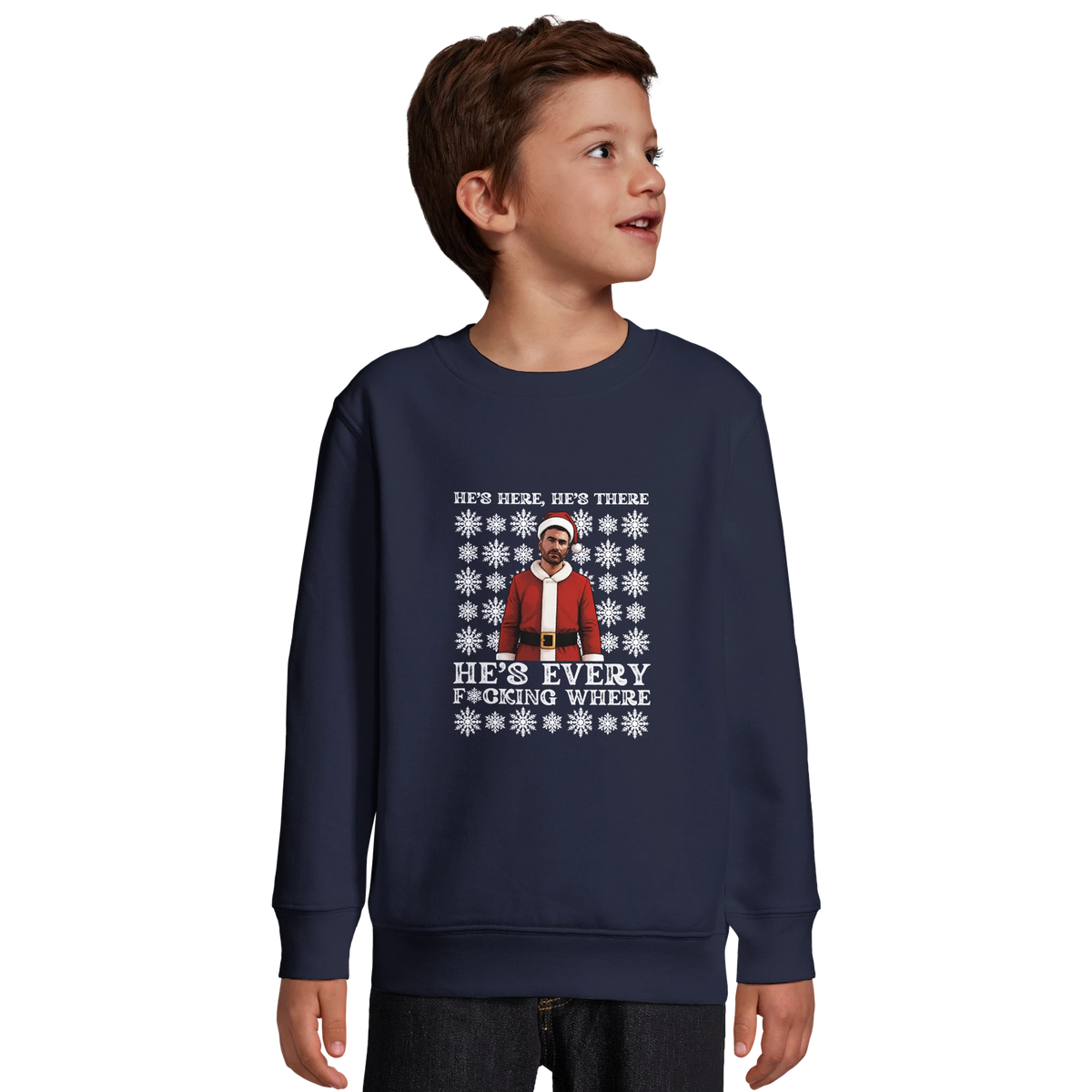 Kids - He's Here, He's There - Roy Kent Christmas Jumper – French Navy product image