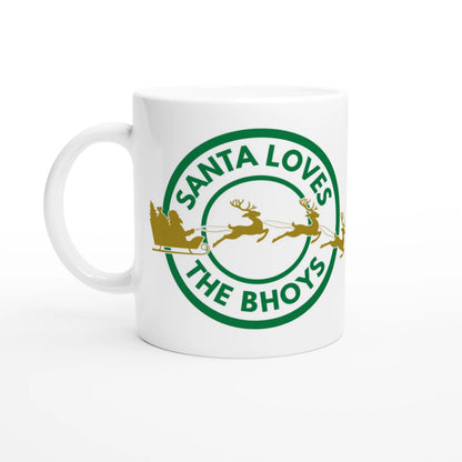 Santa Loves The Bhoys - Celtic Christmas Mug – front view