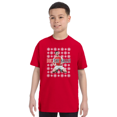Kids: Dec The Halls! Declan Rice Kids Christmas T-Shirt