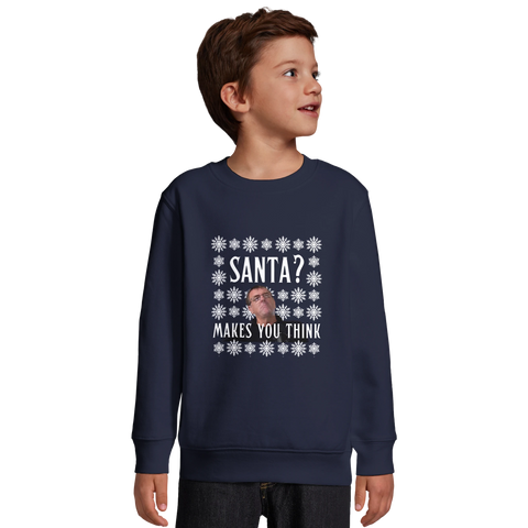 Kids - Santa? Makes You Think - Matt Le Tissier Christmas Jumper