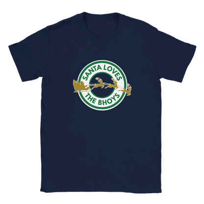 Santa Loves The Bhoys - Celtic Christmas T-Shirt – Navy