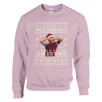 It’s McGinning To Look a Lot Like Christmas - Christmas Jumper – Light Pink product image