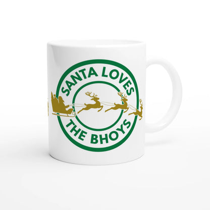 Santa Loves The Bhoys - Celtic Christmas Mug – detail view