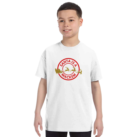 Kids - Santa is a Mackem - Sunderland Christmas T-Shirt