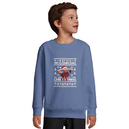 Kids - It’s McGinning To Look a Lot Like Christmas - Christmas Jumper – Blue product image