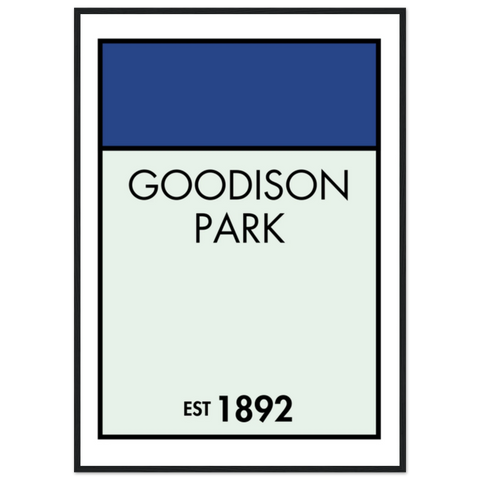 Goodison Park - Everton Monopoly Style Framed Print