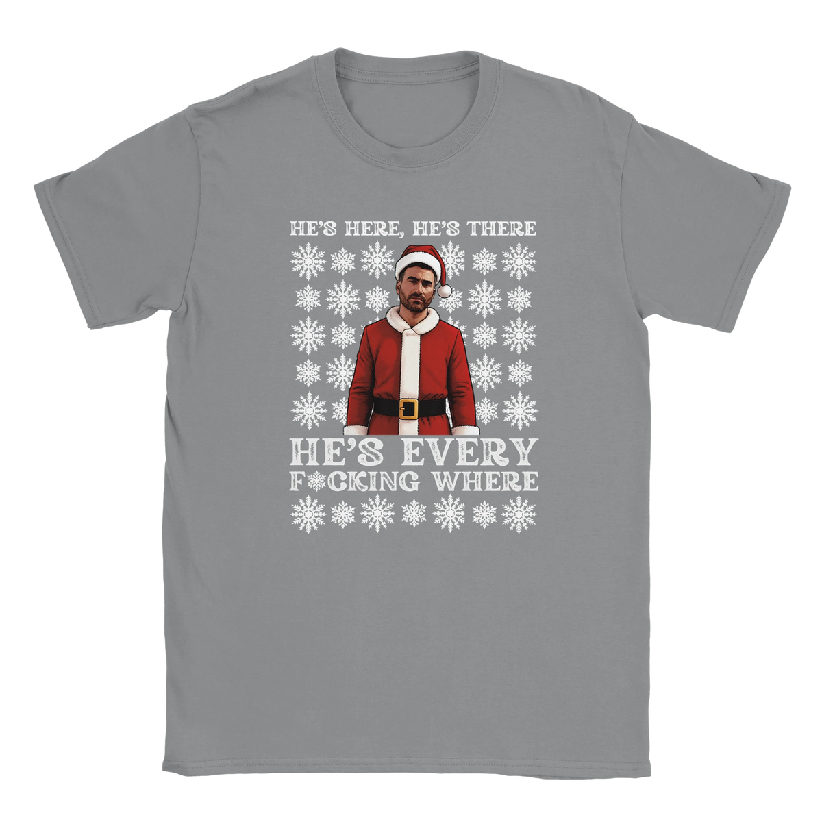 He's Here, He's There - Roy Kent Christmas T-Shirt – Rs Sport Grey product image