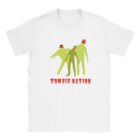 Kids Zombie Nation Wales Football T-Shirt