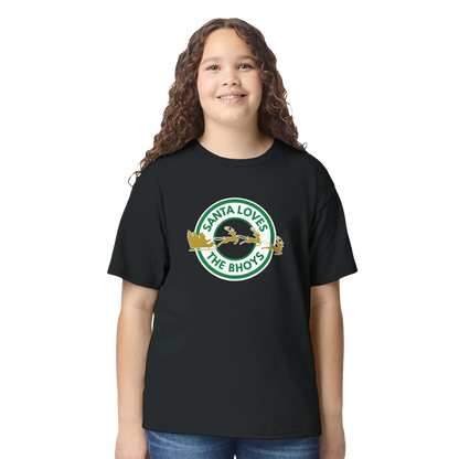 Kids - Santa Loves The Bhoys - Celtic Christmas T-Shirt – Navy