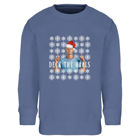 Kids Deck the Haals - Man City Erling Haaland Christmas Jumper