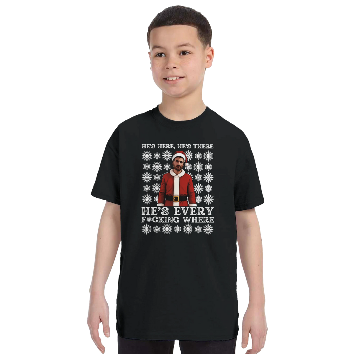 Kids - He's Here, He's There - Roy Kent Christmas T-Shirt – Black product image