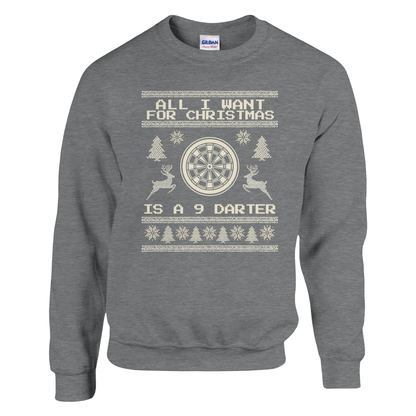 All I Want For Christmas Is A 9 Darter - Christmas Jumper – Light Pink