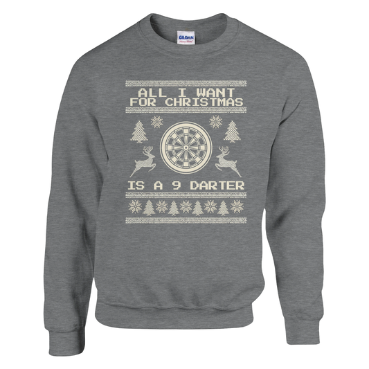 All I Want For Christmas Is A 9 Darter - Christmas Jumper – Light Pink