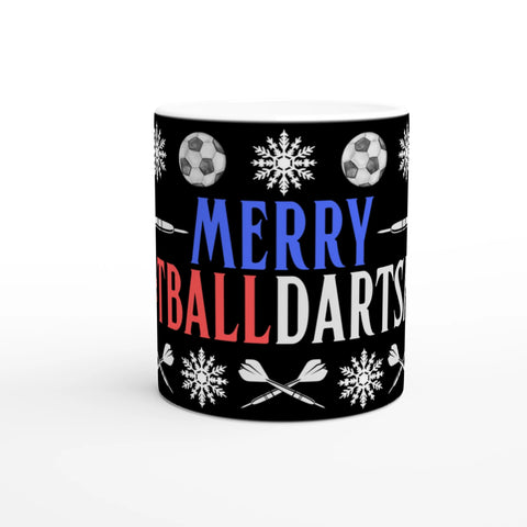 Merry Football Dartsmas Christmas Mug