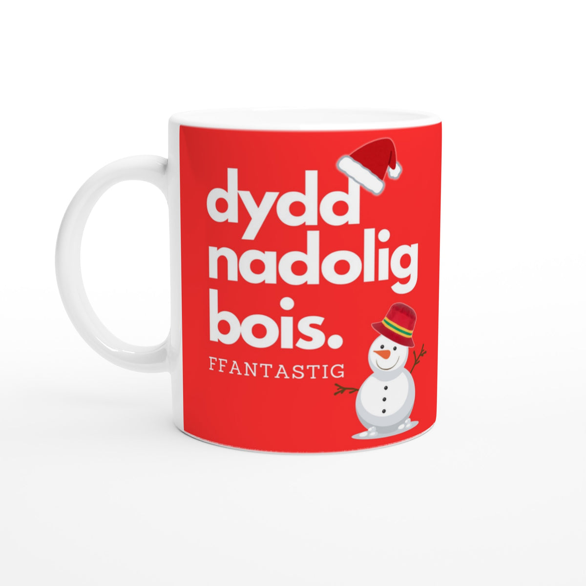 Dydd Nadolig Bois Christmas Mug – front view