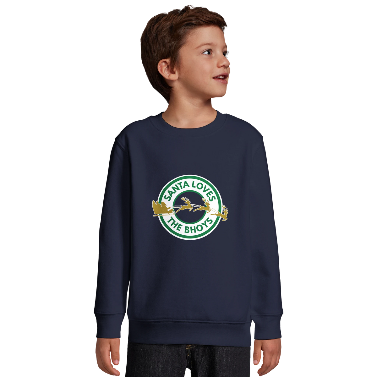 Kids - Santa Loves The Bhoys - Celtic Christmas Jumper – Bright Red