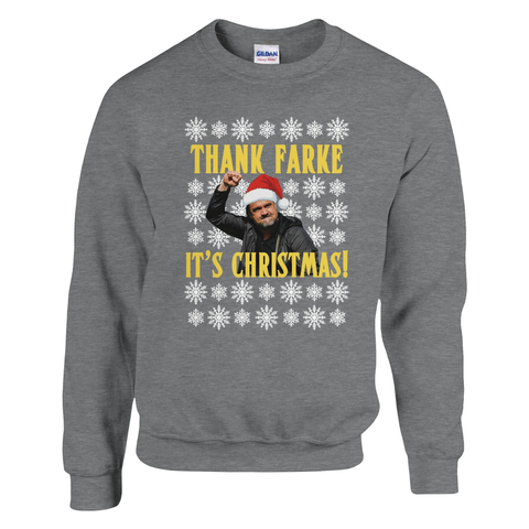 Thank Farke It's Christmas - Leeds United Christmas Jumper