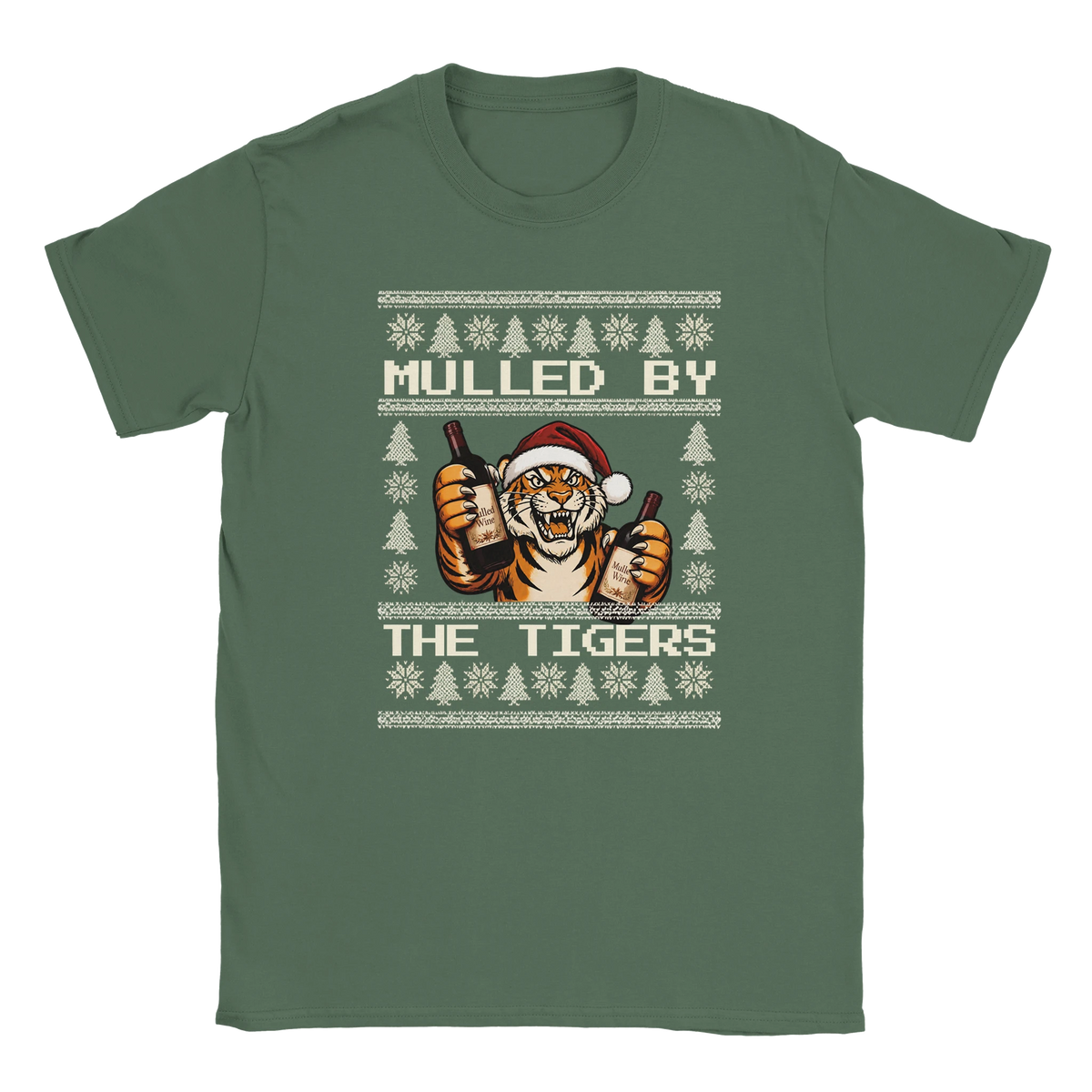 Mulled By The Tigers - Hull City Christmas T-Shirt – Military Green product image
