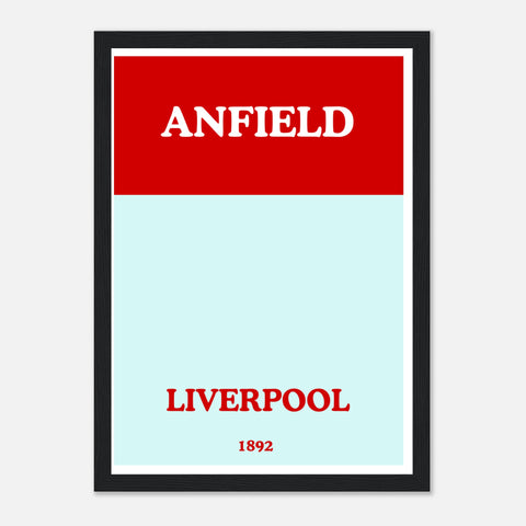 Liverpool Anfield Monopoly Framed Art Print