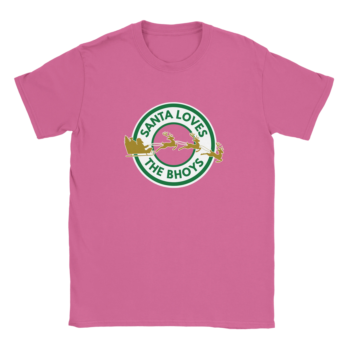Santa Loves The Bhoys - Celtic Christmas T-Shirt – Military Green