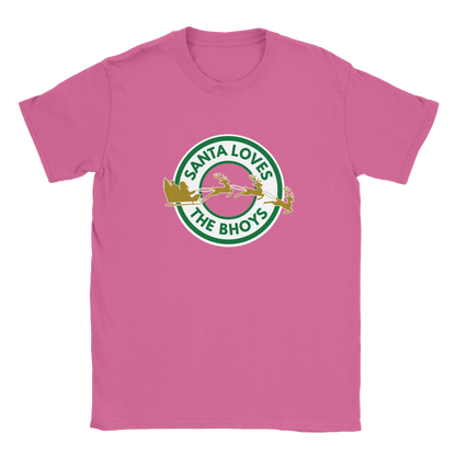 Santa Loves The Bhoys - Celtic Christmas T-Shirt – Military Green