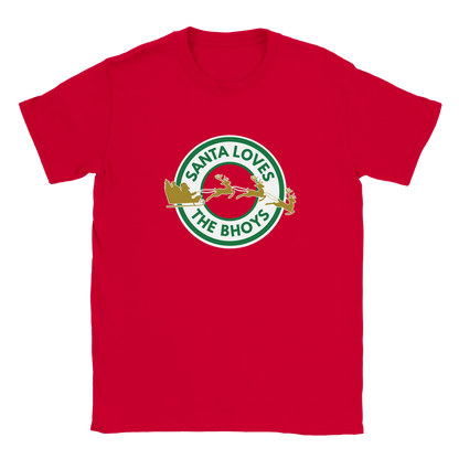 Santa Loves The Bhoys - Celtic Christmas T-Shirt – Red
