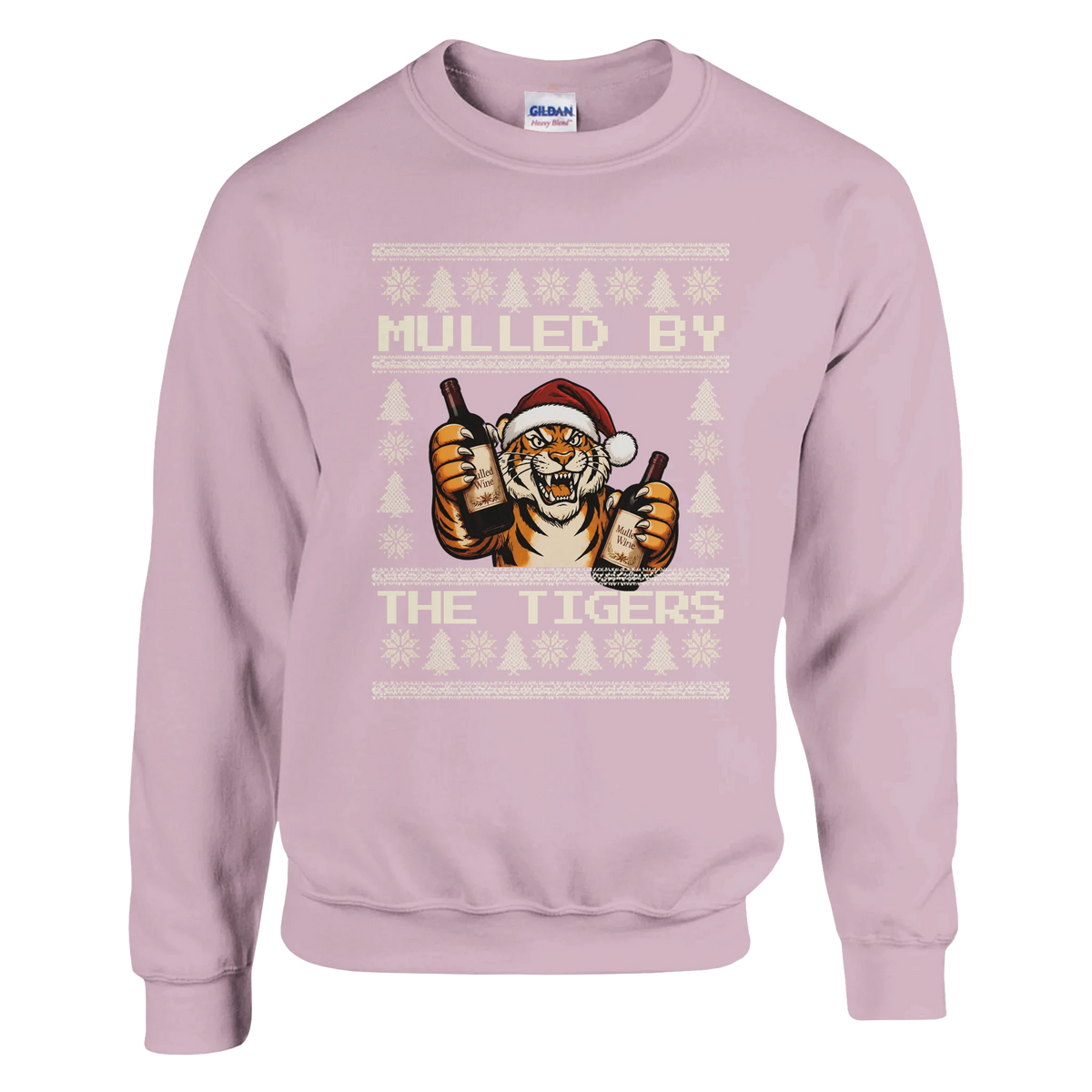 Mulled By The Tigers - Hull City Christmas Jumper – Light Pink product image