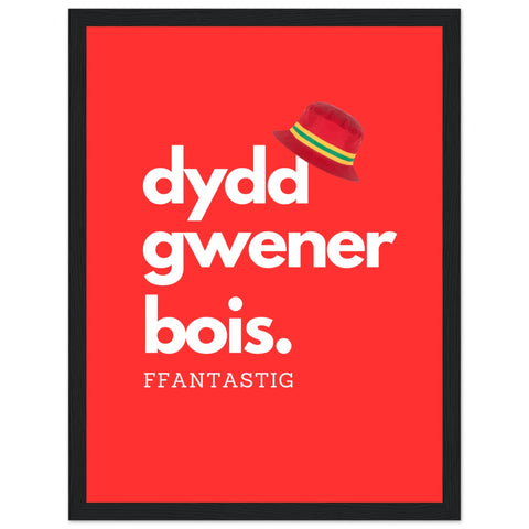 Dydd Gwener Bois Framed Art Print