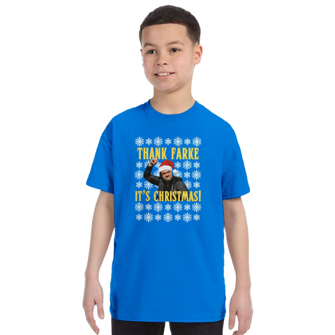 Kids - Thank Farke It's Christmas - Leeds United Christmas T-Shirt