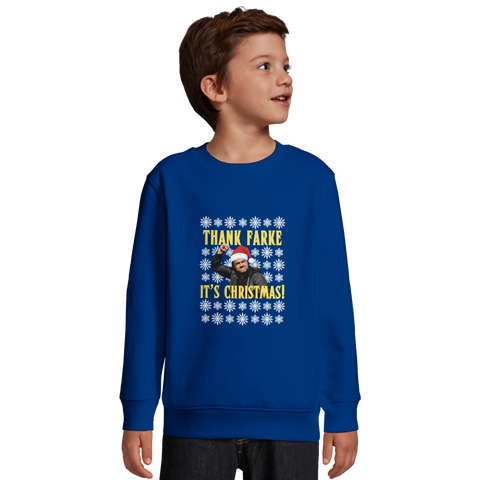 Kids - Thank Farke It's Christmas - Leeds United Christmas Jumper