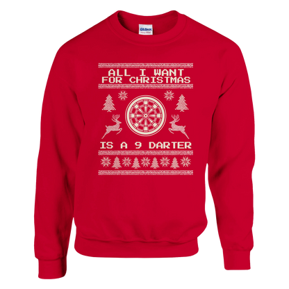 All I Want For Christmas Is A 9 Darter - Christmas Jumper – Sport Grey