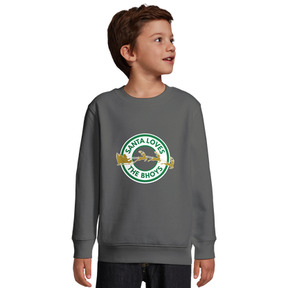 Kids - Santa Loves The Bhoys - Celtic Christmas Jumper – Grey Melange