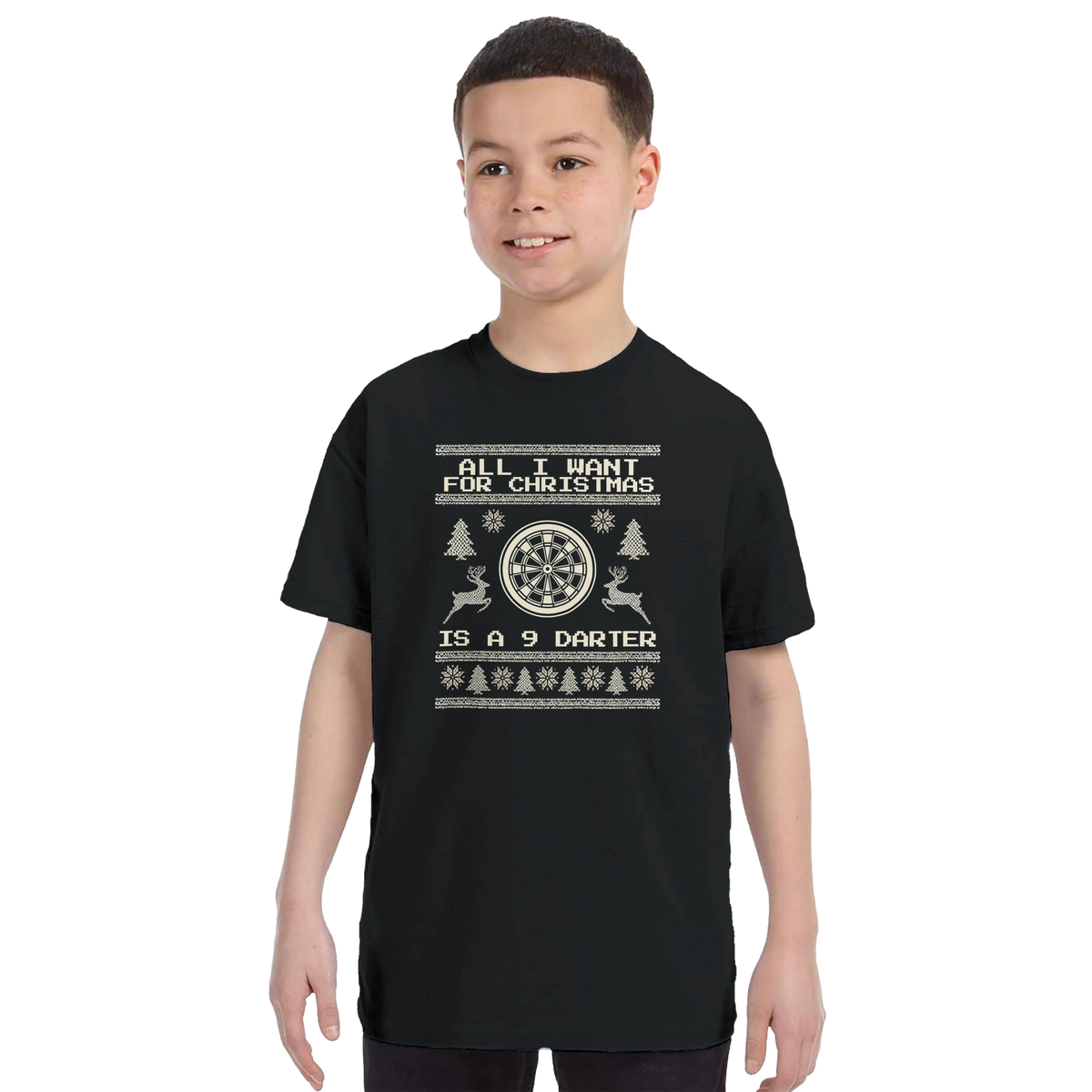 Kids - All I Want For Christmas Is A 9 Darter - Christmas T-Shirt – Navy