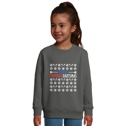 Kids - Merry Football Dartsmas Christmas Jumper