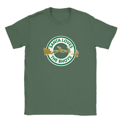 Santa Loves The Bhoys - Celtic Christmas T-Shirt – Sport Grey