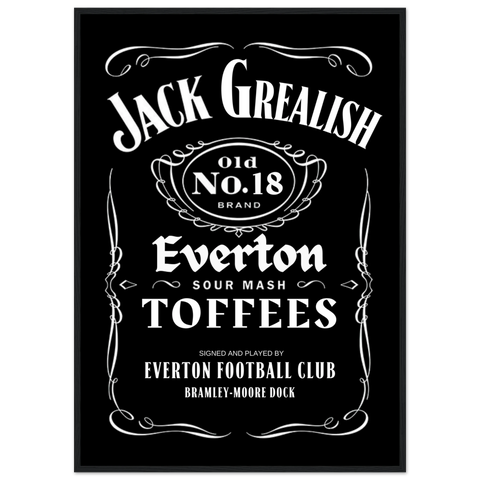 Old No. 18 - Jack Grealish Everton Framed Poster