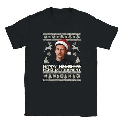 Happy Mini Retirement - Gary Neville Christmas T-Shirt