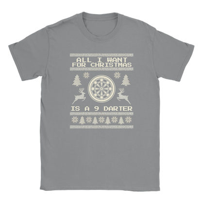 All I Want For Christmas Is A 9 Darter - Christmas T-Shirt – Red