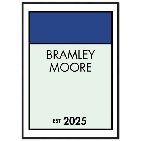 Bramley Moore - Everton Monopoly Style Framed Print