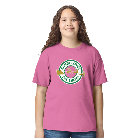 Kids - Santa Loves The Bhoys - Celtic Christmas T-Shirt