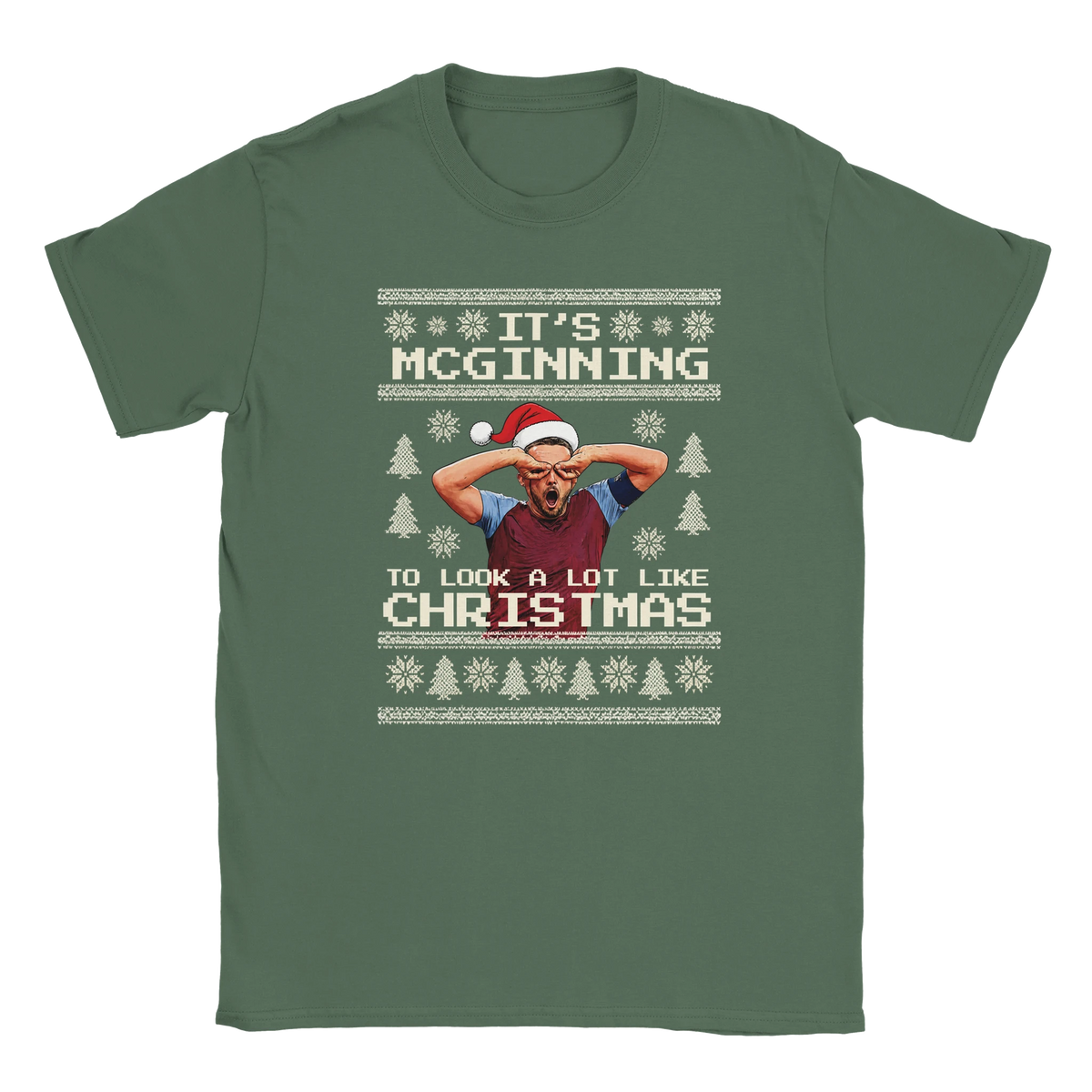 It’s McGinning To Look a Lot Like Christmas - Christmas T-Shirt – Military Green product image