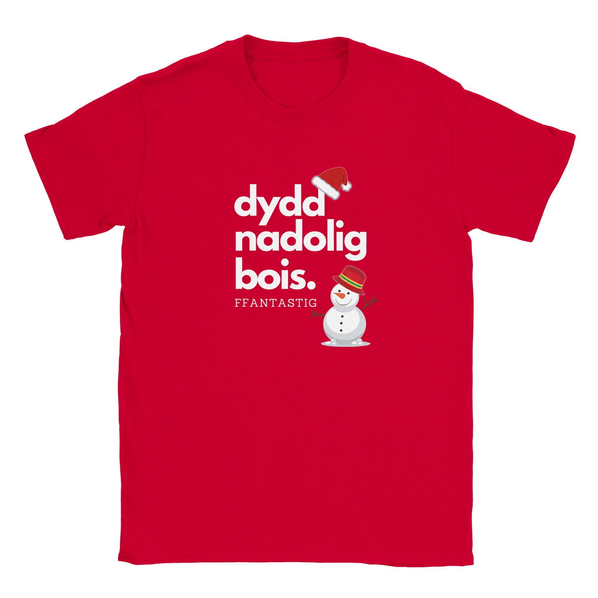 Dydd Nadolig Bois, Ffantastig - Welsh Christmas T-Shirt – Military Green