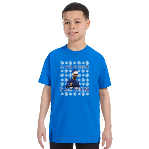Kids - All I Want for Christmas is Jack Grealish Christmas T-Shirt