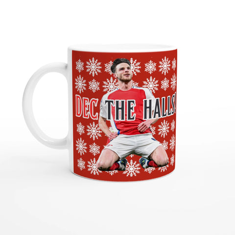 Dec The Halls! Arsenal Declan Rice Christmas Mug