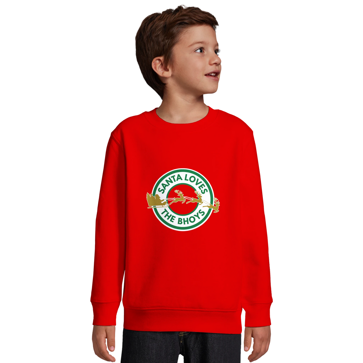 Kids - Santa Loves The Bhoys - Celtic Christmas Jumper – French Navy
