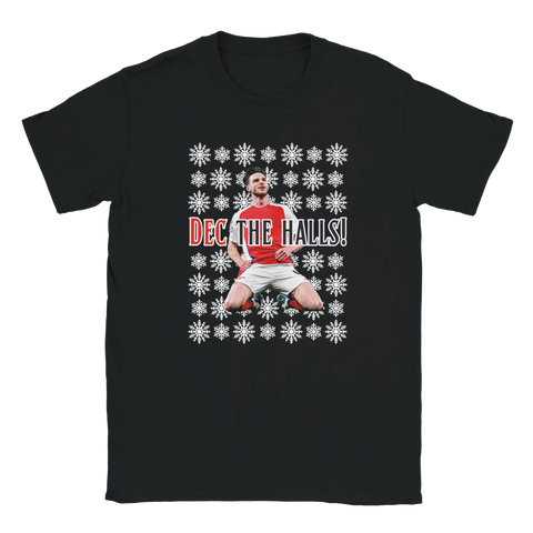 Dec The Halls! Arsenal Declan Rice Christmas T-Shirt