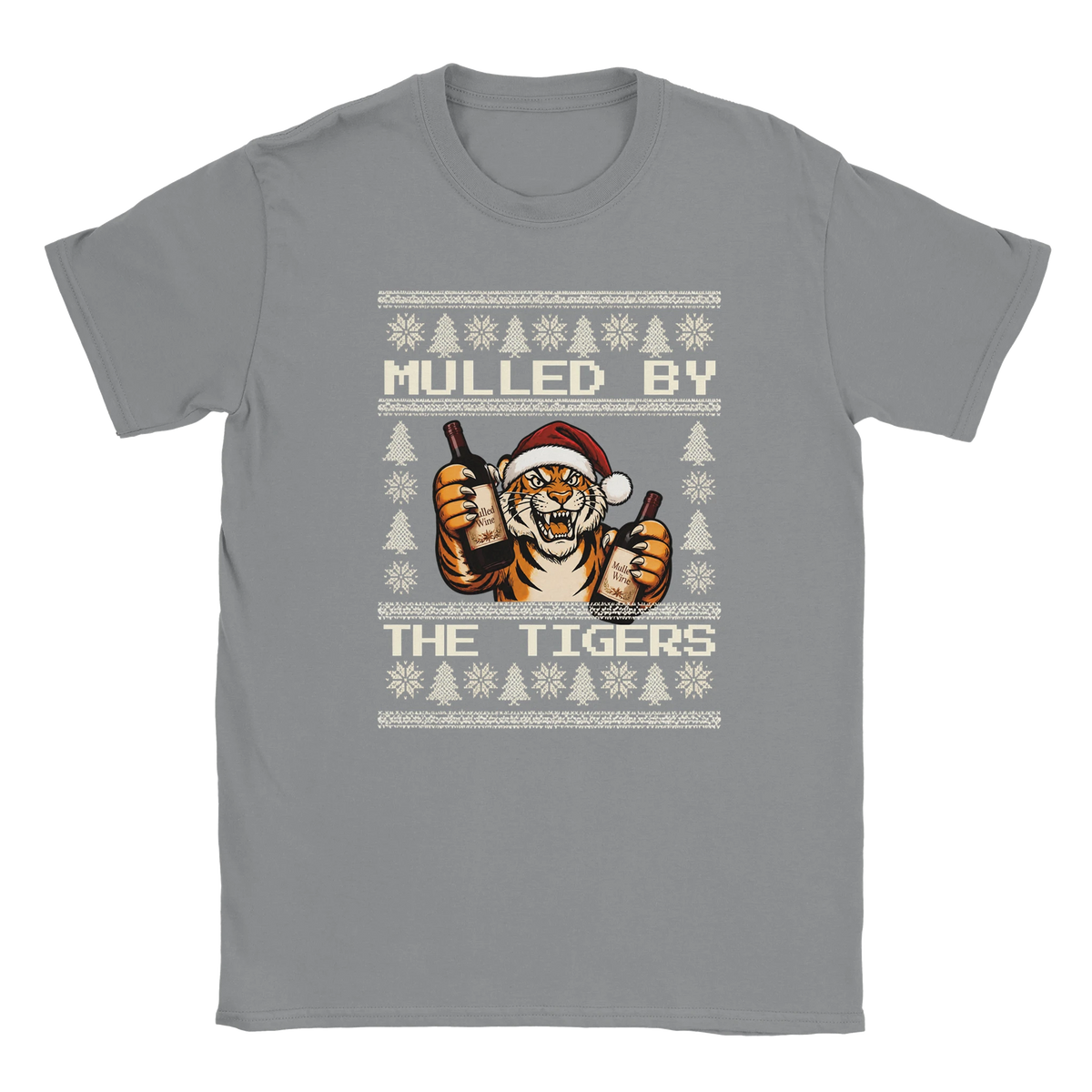Mulled By The Tigers - Hull City Christmas T-Shirt – Rs Sport Grey product image