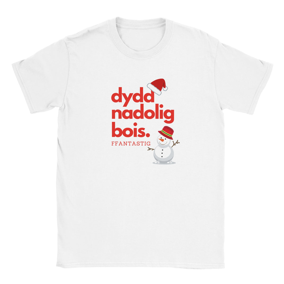Dydd Nadolig Bois, Ffantastig - Welsh Christmas T-Shirt – Black