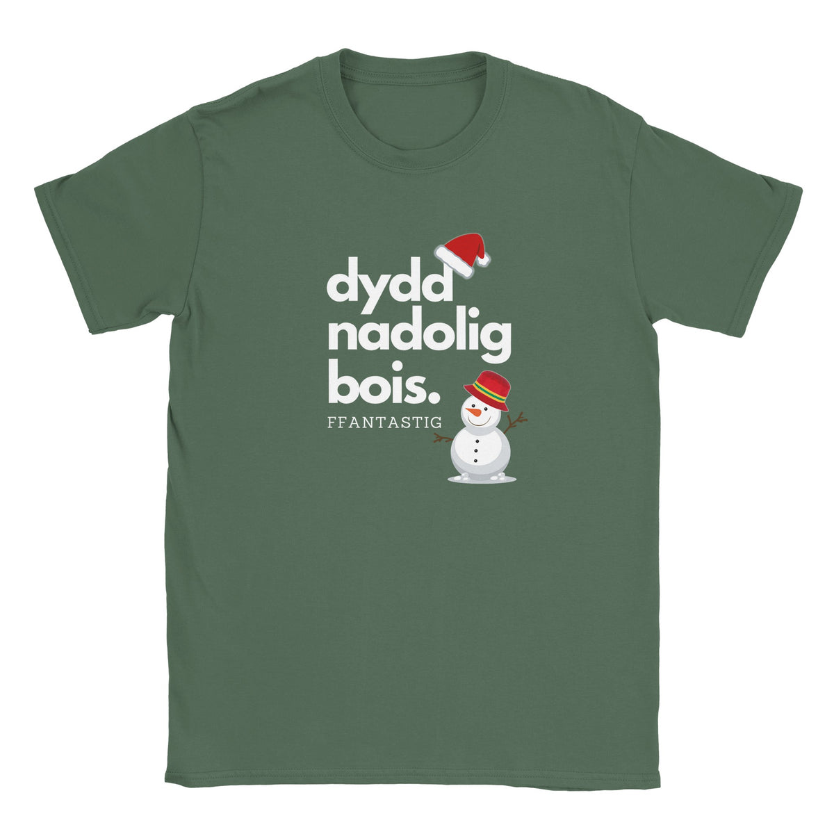 Dydd Nadolig Bois, Ffantastig - Welsh Christmas T-Shirt – Red
