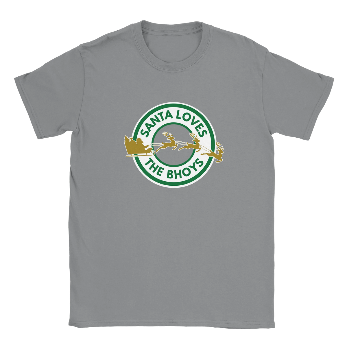 Santa Loves The Bhoys - Celtic Christmas T-Shirt – Black